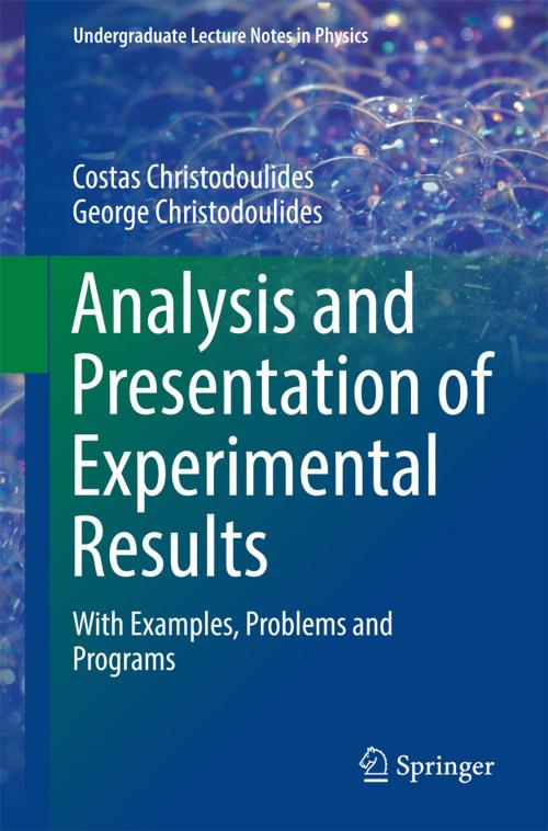 Cover of the book Analysis and Presentation of Experimental Results by Costas Christodoulides, George Christodoulides, Springer International Publishing