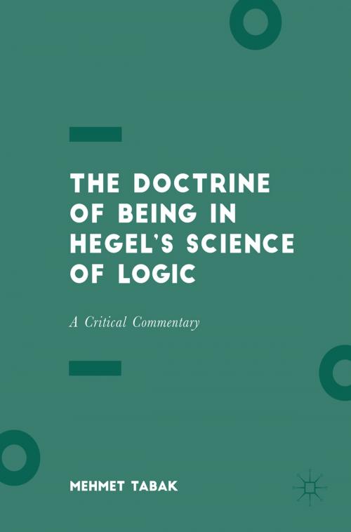Cover of the book The Doctrine of Being in Hegel’s Science of Logic by Mehmet Tabak, Springer International Publishing