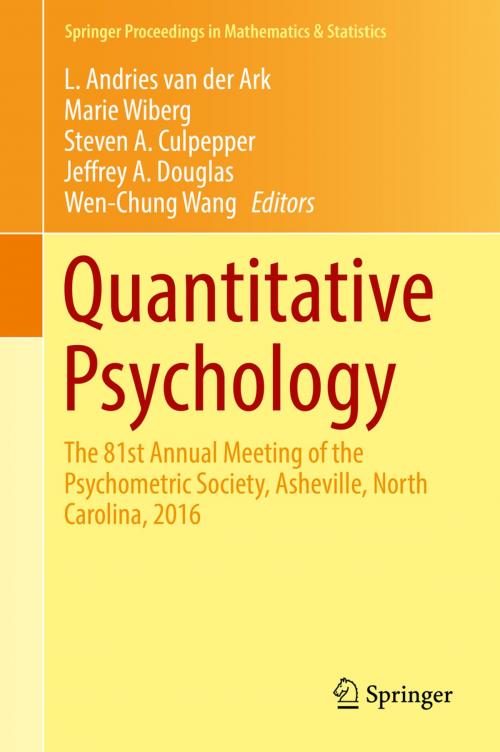 Cover of the book Quantitative Psychology by , Springer International Publishing