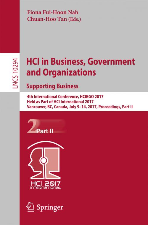 Cover of the book HCI in Business, Government and Organizations. Supporting Business by , Springer International Publishing