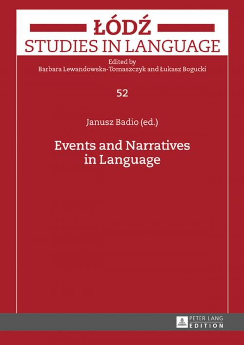 Cover of the book Events and Narratives in Language by , Peter Lang