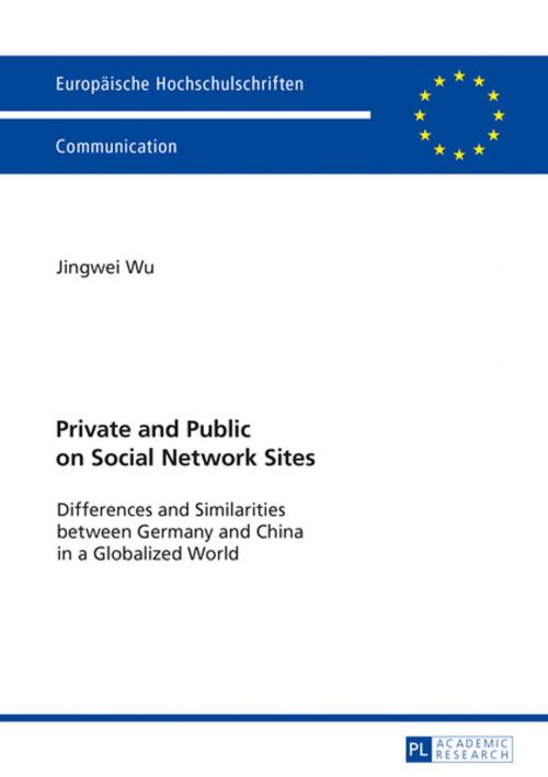 Cover of the book Private and Public on Social Network Sites by Jingwei Wu, Peter Lang