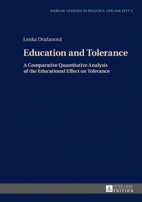 Cover of the book Education and Tolerance by Lenka Drazanova, Peter Lang