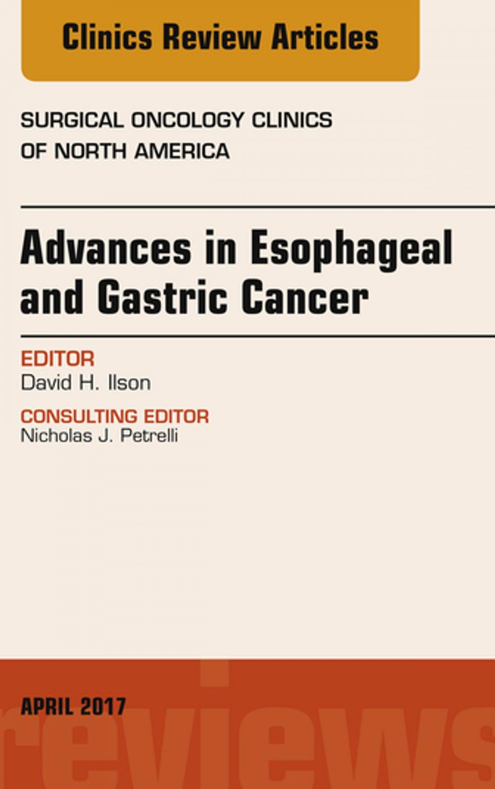 Big bigCover of Advances in Esophageal and Gastric Cancers, An Issue of Surgical Oncology Clinics of North America E-Book