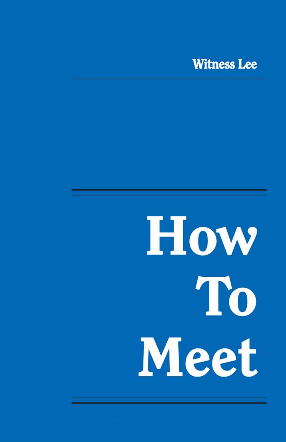 Big bigCover of How to Meet
