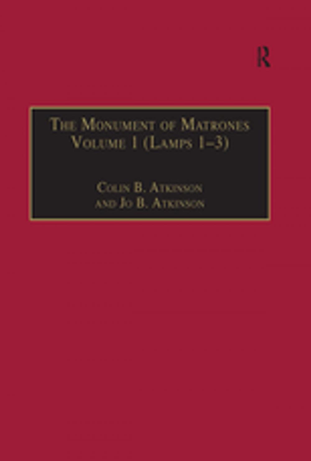 Big bigCover of The Monument of Matrones Volume 1 (Lamps 1–3)