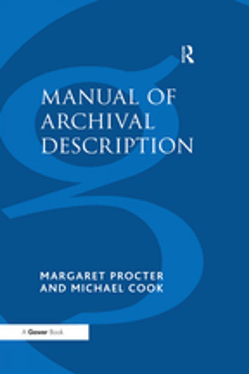 Big bigCover of Manual of Archival Description