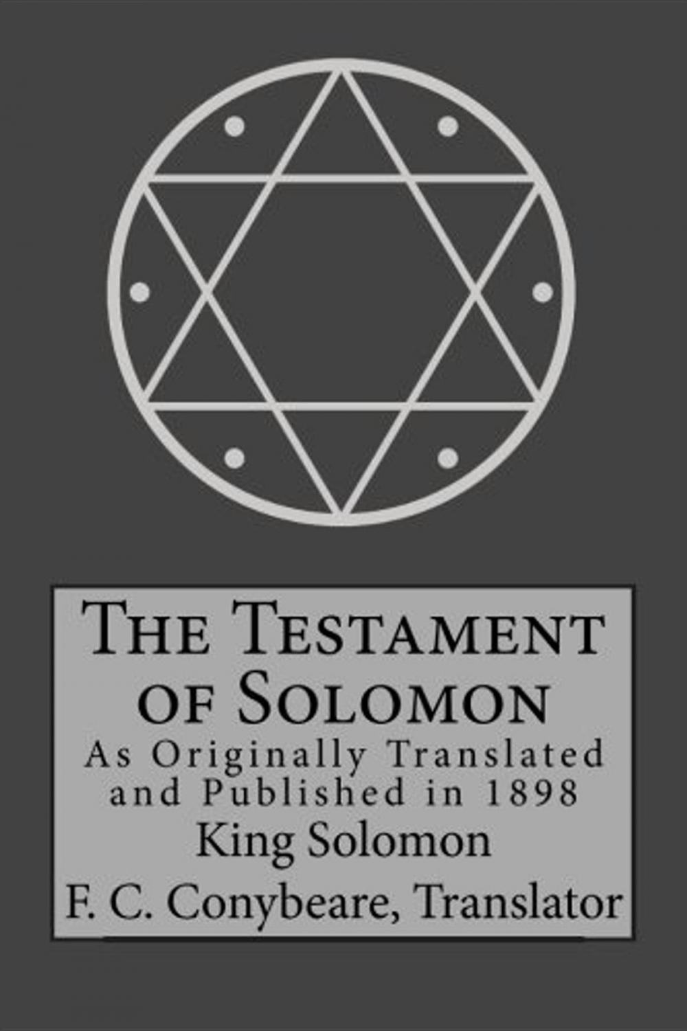 Big bigCover of The Testament of Solomon