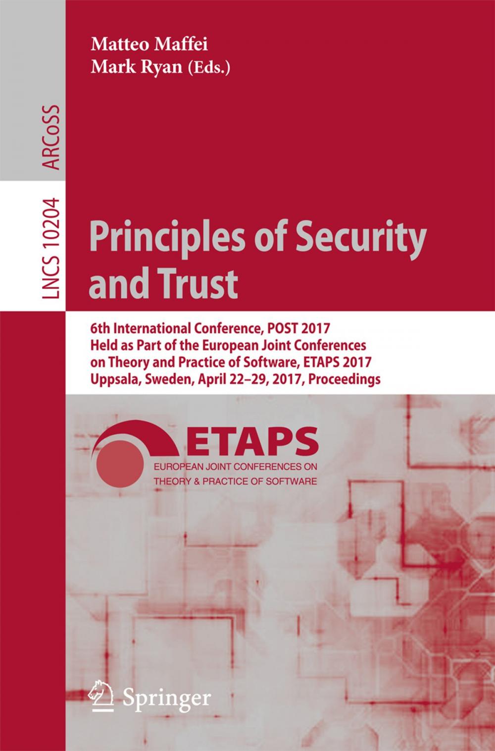 Big bigCover of Principles of Security and Trust