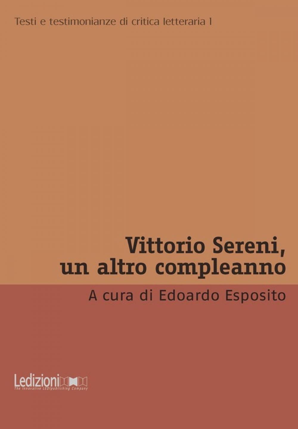 Big bigCover of Vittorio Sereni, un altro compleanno