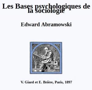 Cover of the book Les Bases psychologiques de la sociologie by Adam Paul
