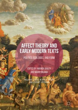 Cover of the book Affect Theory and Early Modern Texts by Maristella Cantini