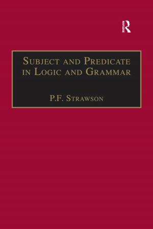 Book cover of Subject and Predicate in Logic and Grammar