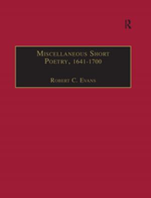 Cover of the book Miscellaneous Short Poetry, 1641–1700 by Rorden Wilkinson