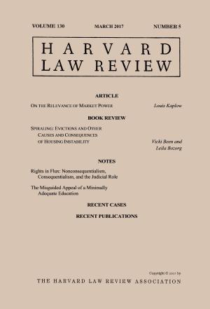 Book cover of Harvard Law Review: Volume 130, Number 5 - March 2017