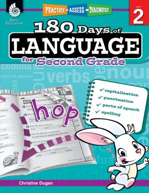 Book cover of 180 Days of Language for Second Grade: Practice, Assess, Diagnose