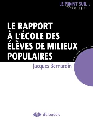 Cover of the book Le rapport à l'école des élèves de milieux populaires by Lucie Mottier Lopez