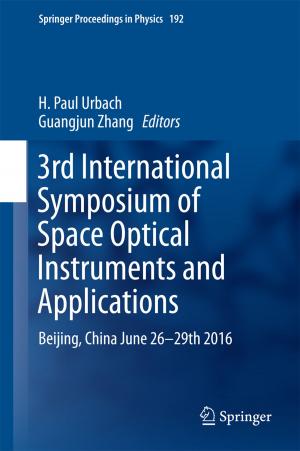 Cover of the book 3rd International Symposium of Space Optical Instruments and Applications by Tom Evens, Karen Donders
