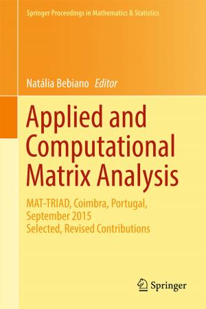 Cover of the book Applied and Computational Matrix Analysis by Susan Dewey, Tiantian Zheng, Treena Orchard