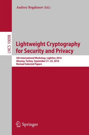 Cover of the book Lightweight Cryptography for Security and Privacy by Audrey L. Allison