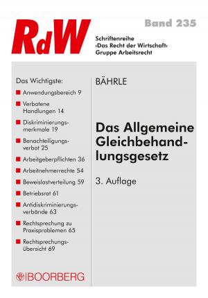 Cover of Das Allgemeine Gleichbehandlungsgesetz