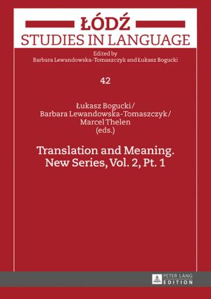 Cover of the book Translation and Meaning. New Series, Vol. 2, Pt. 1 by Alexander Hasbach