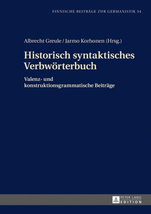 Cover of the book Historisch syntaktisches Verbwoerterbuch by Arnaud Buchs