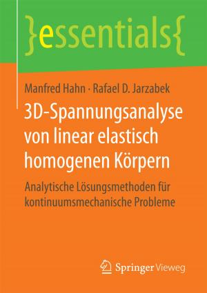 Cover of the book 3D-Spannungsanalyse von linear elastisch homogenen Körpern by Wolfgang Wahlster, Dieter Beste