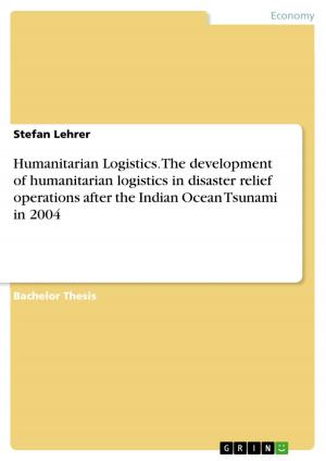 Cover of the book Humanitarian Logistics. The development of humanitarian logistics in disaster relief operations after the Indian Ocean Tsunami in 2004 by Sabrina Rutner