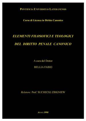 Cover of the book Elementi filosofici e teologici del diritto penale canonico by Franco Emanuele Carigliano