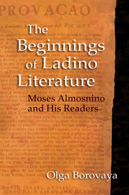 Cover of the book The Beginnings of Ladino Literature by Olga Borovaya, Indiana University Press