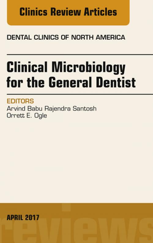Cover of the book Clinical Microbiology for the General Dentist, An Issue of Dental Clinics of North America E-Book by Arvind Babu Rajendra Santosh, BDS, MDS, Orrett E. Ogle, DDS, Elsevier Health Sciences