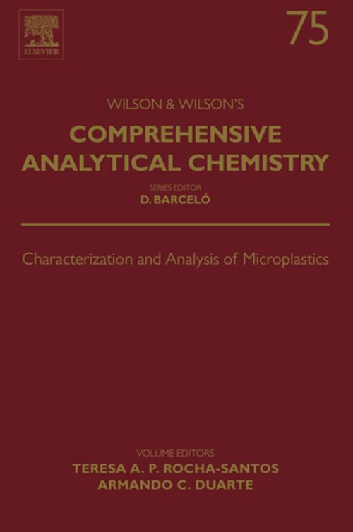 Cover of the book Characterization and Analysis of Microplastics by Teresa A.P. Rocha-Santos, Armando C. Duarte, Elsevier Science