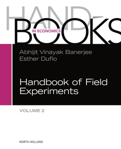 Cover of the book Handbook of Field Experiments by , Elsevier Science