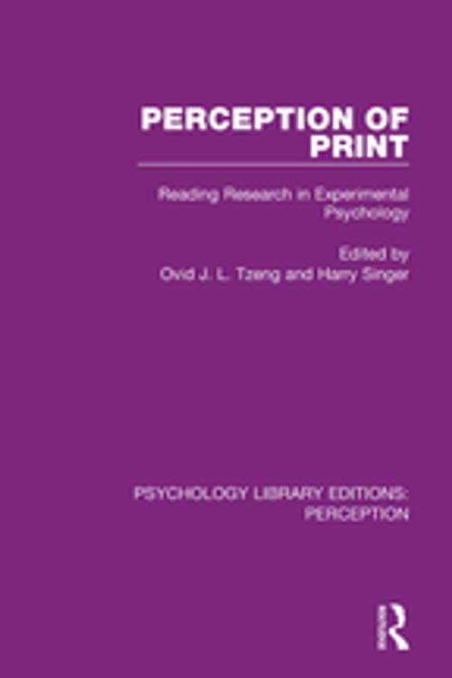 Cover of the book Perception of Print by , Taylor and Francis