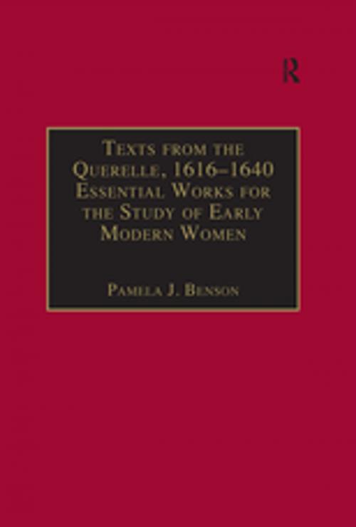 Cover of the book Texts from the Querelle, 1616–1640 by Pamela J. Benson, Taylor and Francis