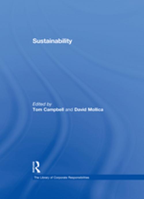 Cover of the book Sustainability by David Mollica, Taylor and Francis