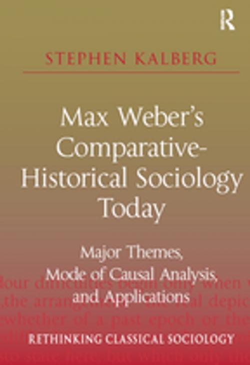 Cover of the book Max Weber's Comparative-Historical Sociology Today by Stephen Kalberg, Taylor and Francis
