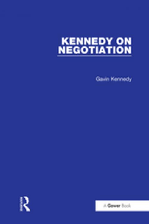 Cover of the book Kennedy on Negotiation by Gavin Kennedy, Taylor and Francis