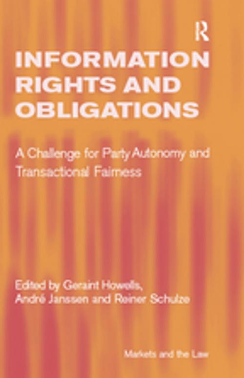 Cover of the book Information Rights and Obligations by André Janssen, Taylor and Francis