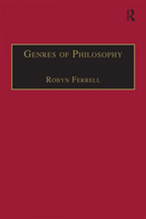 Cover of the book Genres of Philosophy by Robyn Ferrell, Taylor and Francis