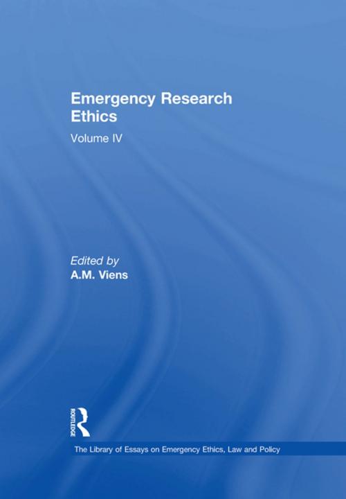 Cover of the book Emergency Research Ethics by , Taylor and Francis
