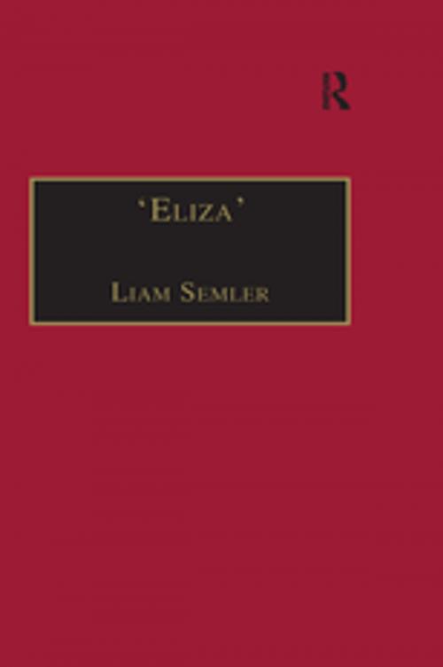 Cover of the book 'Eliza' by Liam Semler, Taylor and Francis