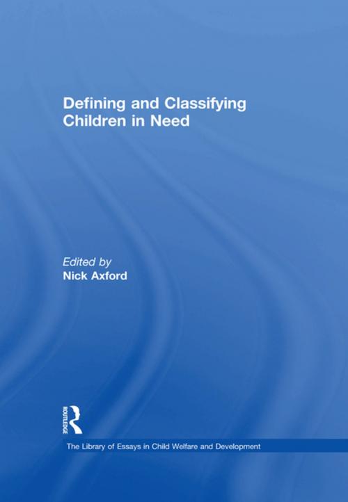 Cover of the book Defining and Classifying Children in Need by , Taylor and Francis