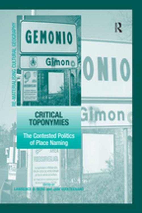 Cover of the book Critical Toponymies by Jani Vuolteenaho, Taylor and Francis