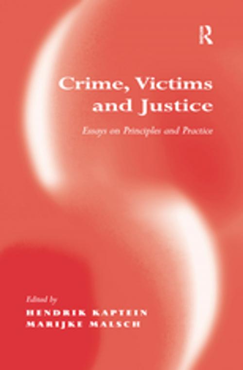 Cover of the book Crime, Victims and Justice by Marijke Malsch, Taylor and Francis