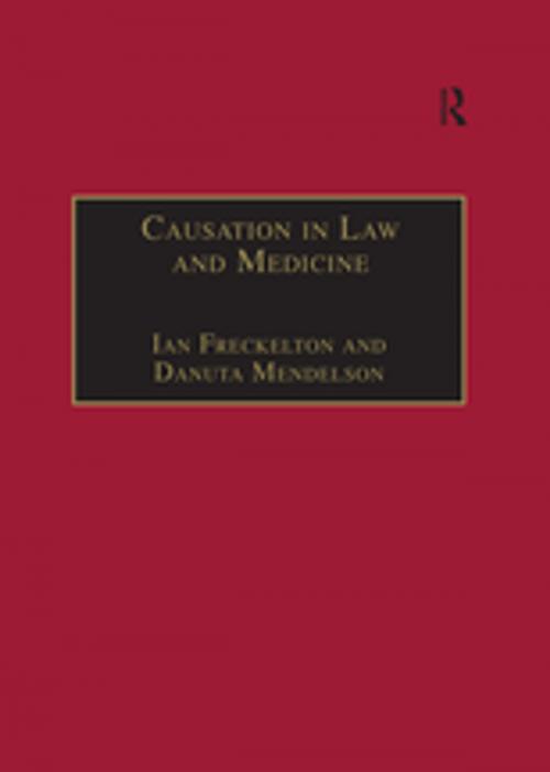 Cover of the book Causation in Law and Medicine by Danuta Mendelson, Taylor and Francis