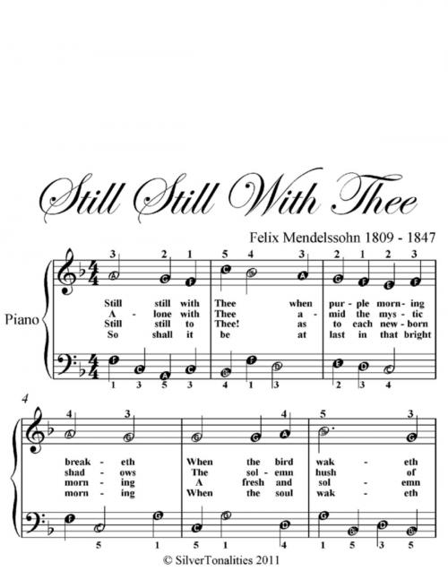 Cover of the book Still Still With Thee - Easy Piano Sheet Music by Silver Tonalities, Lulu.com
