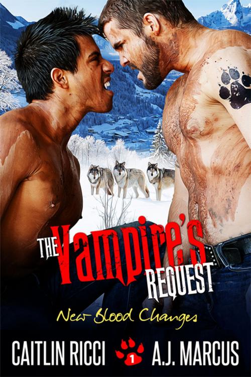Cover of the book The Vampire's Request by Caitlin Ricci, A.J. Marcus, eXtasy Books Inc