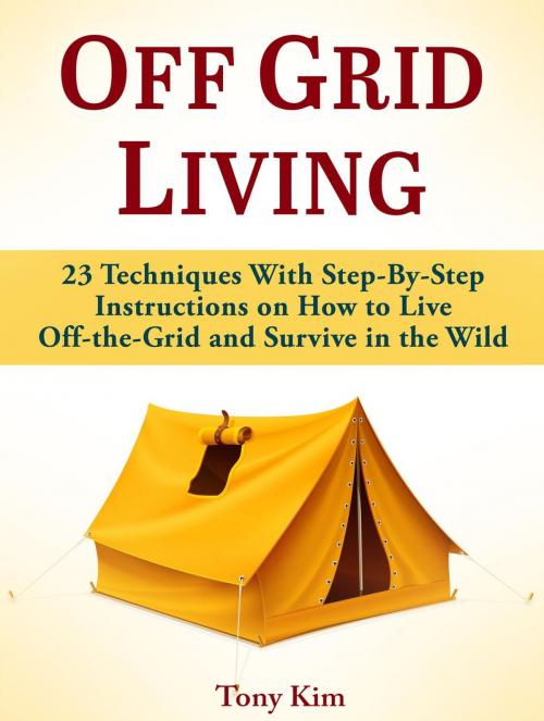Cover of the book Off Grid Living: 23 Techniques With Step-By-Step Instructions on How to Live Off-the-Grid and Survive in the Wild by Tony Kim, JVzon Studio